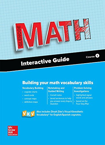 Glencoe Math, Course 1, Interactive Guide for English Learners, Student Edition (MATH APPLIC & CONN CRSE) [Paperback] McGraw Hill