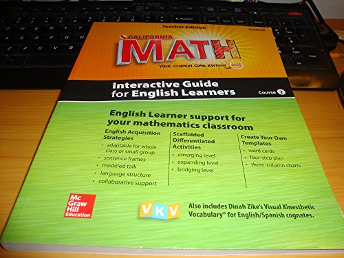 California Math Interactive Guide for English Learners Course 2 Teacher Edition Glencoe [Paperback] Philip Gonsalves