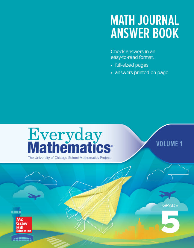 Everyday Mathematics 4th Edition Grade 5 Math Journal Answers Teacher Book Volume 1 4e