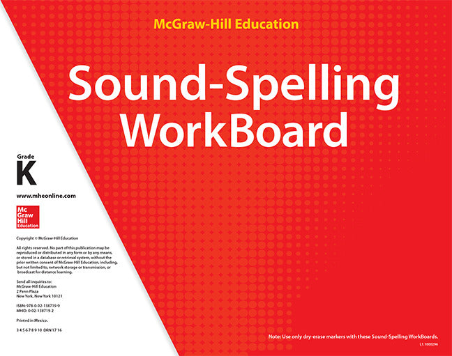 Reading Wonderworks Sound Spelling Workboards Grade K