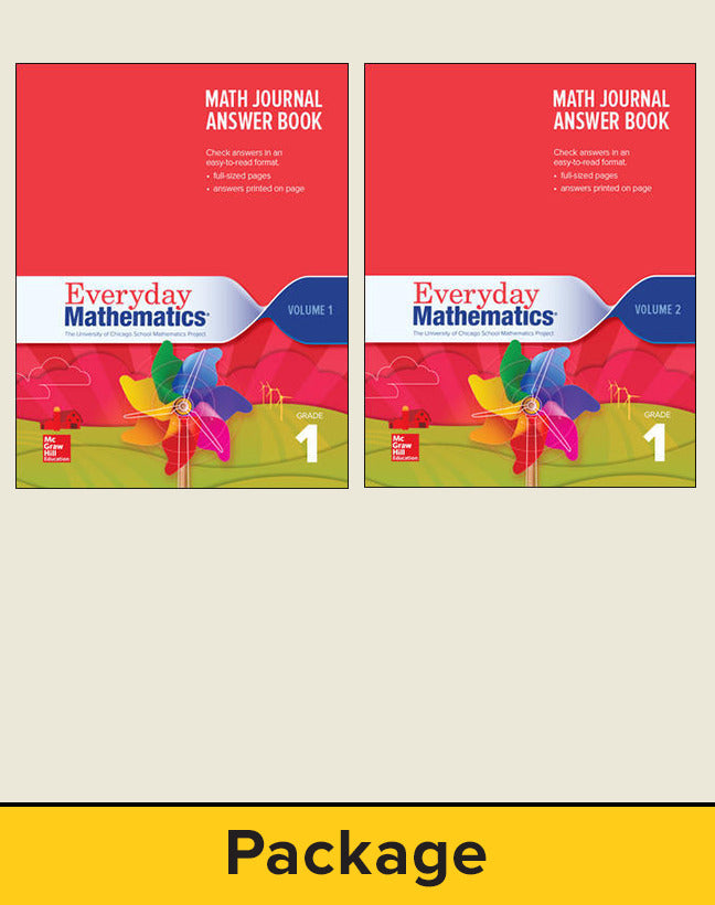 Everyday Mathematics 4 Grade 1 Journal Answer Books Vol 1 & 2 4e