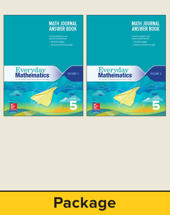 Everyday Mathematics 4 Grade 5 Journal Answer Books Vol 1 & 2 4e