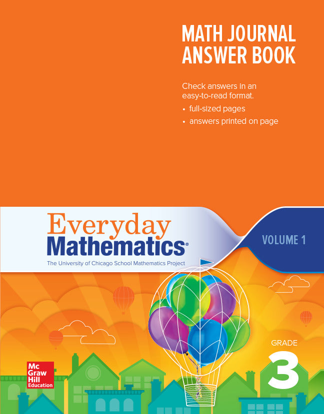 Everyday Mathematics 4th Edition Grade 3 Math Journal Answers Teacher Book Volume 1 4e