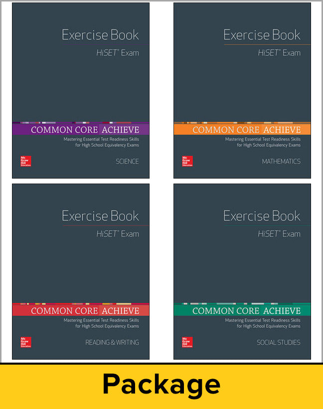 Common Core Achieve Hiset Exercise Book 25 Copy Set
