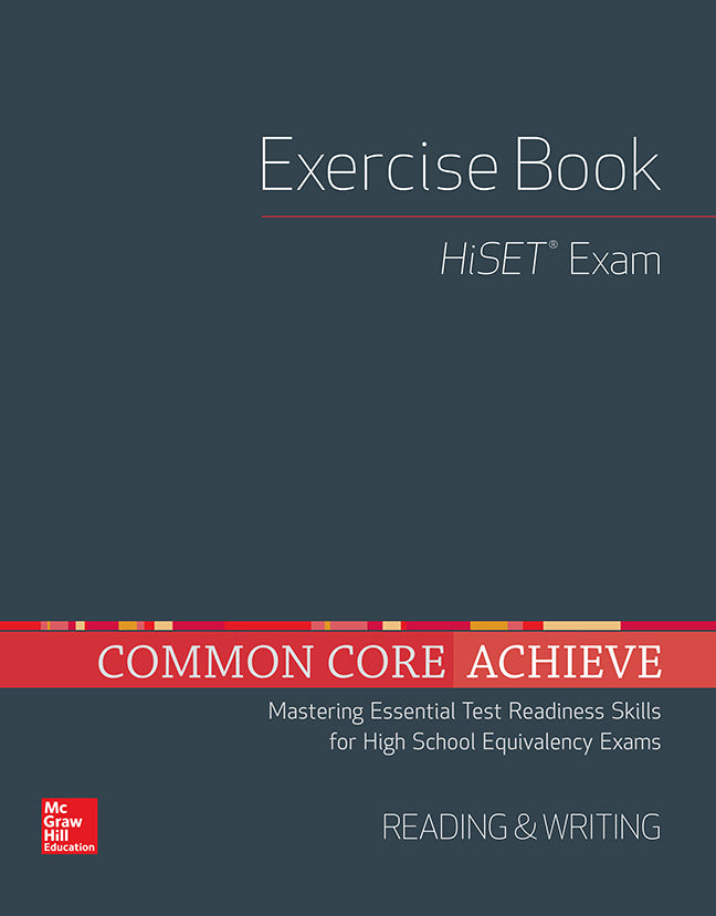 Common Core Achieve Hiset Exercise Book Reading & Writing