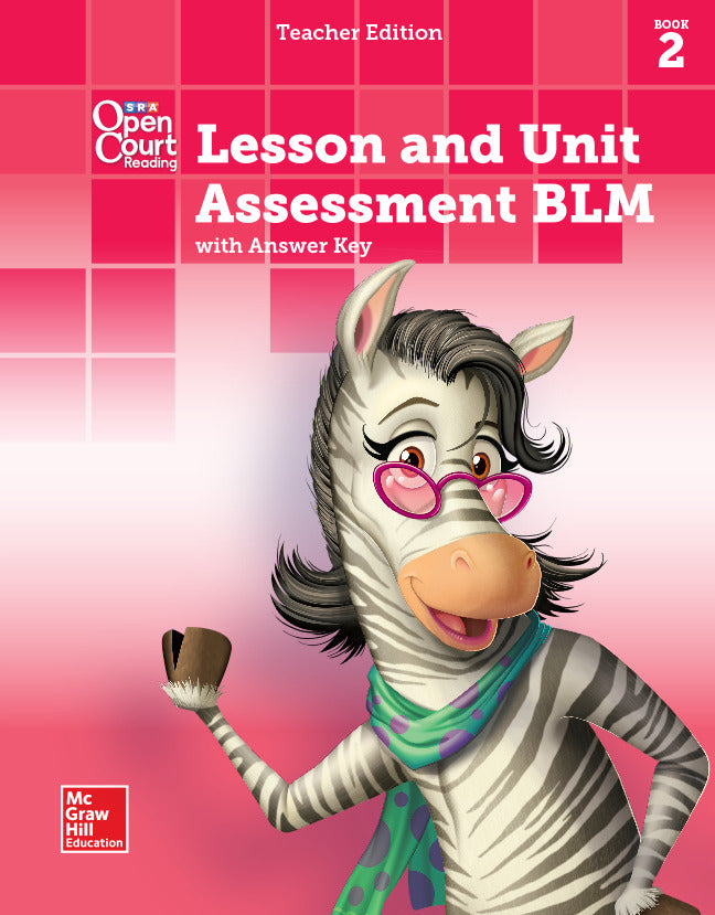 Open Court Reading Grade K Lesson & Unit Assessment Blms With Answer Key Book 2