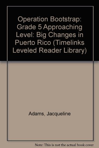 Timelinks Grade 6 Leveled Reader Approaching Level Operation Bootstrap Big Changes In Puerto Rico Set Of 6