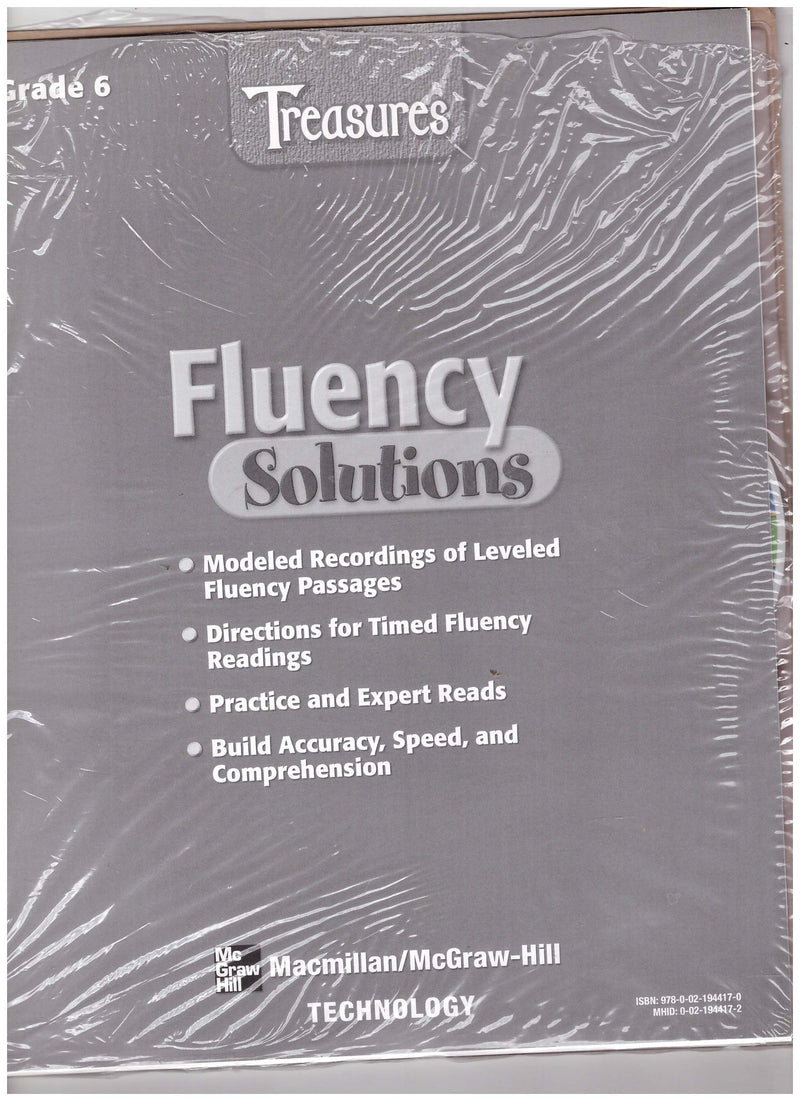 Macmillan McGraw-Hill Treasures Grade 6: Fluency Solutions (Treasures) [Textbook Binding] Macmillan McGraw-Hill