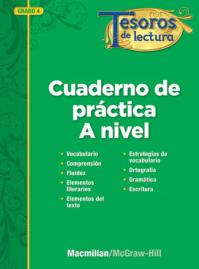 Tesoros De Lectura A Spanish Reading Language Arts Program Grade 4 Practice Book Student Edition
