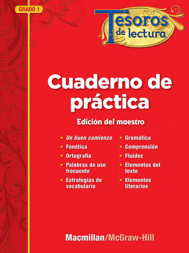 Tesoros De Lectura A Spanish Reading Language Arts Program Grade 1 Practice Book Annotated Teachers Edition