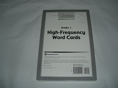 Treasures Grade 1 High-Frequency Word Cards [Cards] McGraw Hill