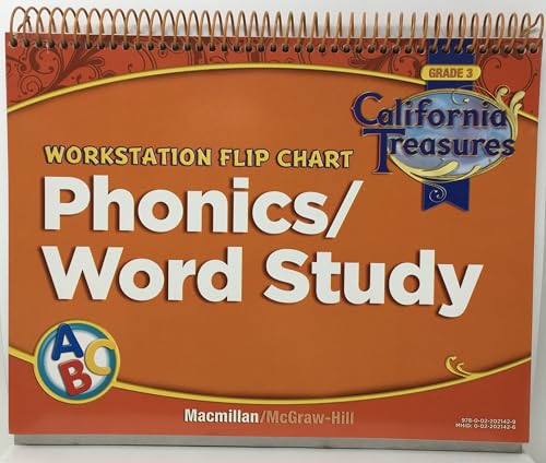 California Treasures Grade 3 Workstation Flip Chart Phonics/ Word Study [Spiral-bound] MacMillan/McGraw-Hill