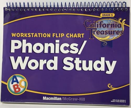 California Treasures Grade 5 Workstation Flip Chart Phonics/ Word Study [Spiral-bound] MacMillan/McGraw-Hill