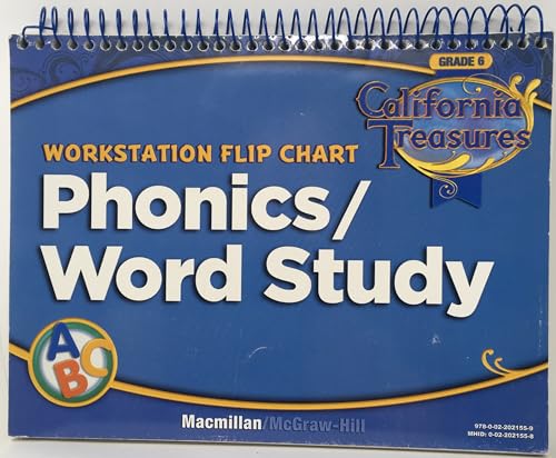 California Treasures Grade 6 Workstation Flip Chart Phonics/Word Study [Spiral-bound] MacMillan/McGraw-Hill