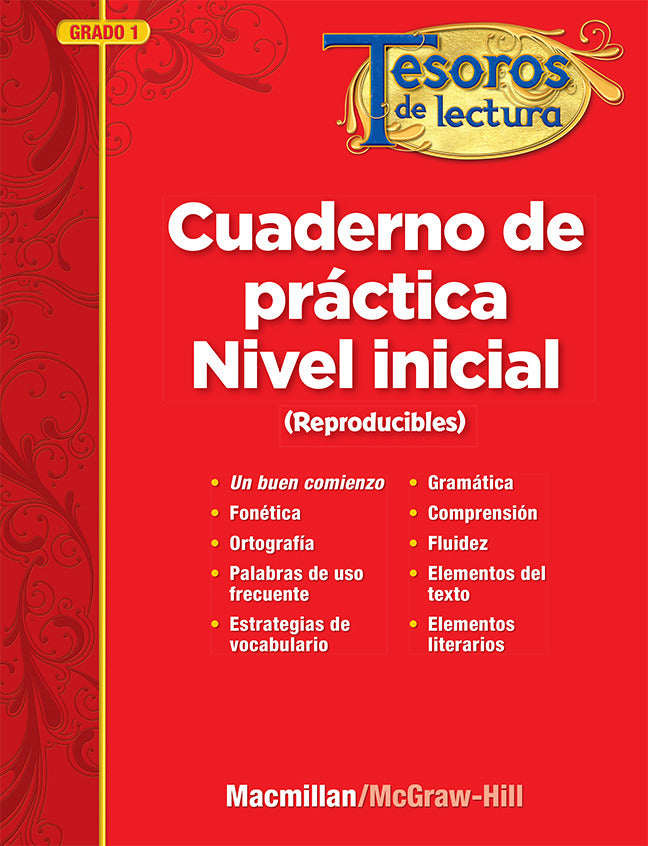 Tesoros De Lectura A Spanish Reading Language Arts Program Grade 1 Approaching Reproducibles