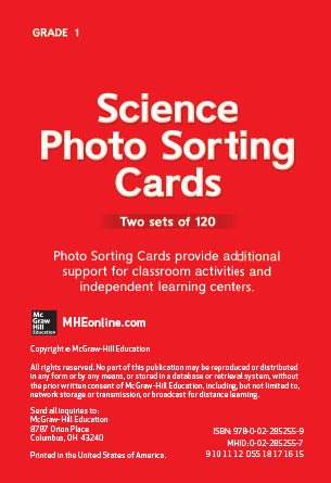 Science A Closer Look Grade 1 Science Photo Sorting Cards