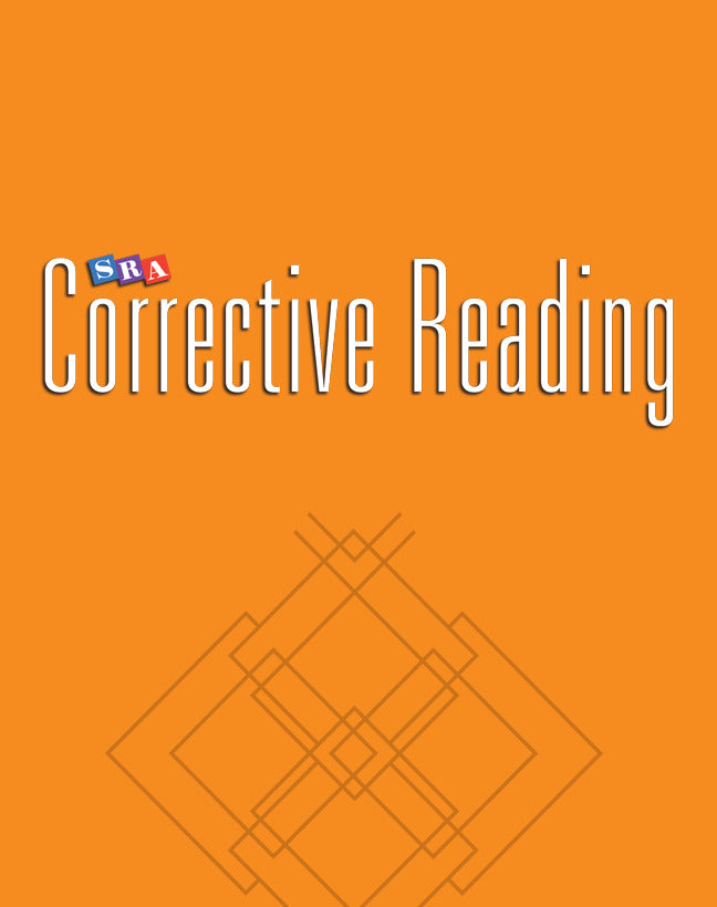 Corrective Reading Decoding Level A Teacher Material 3e