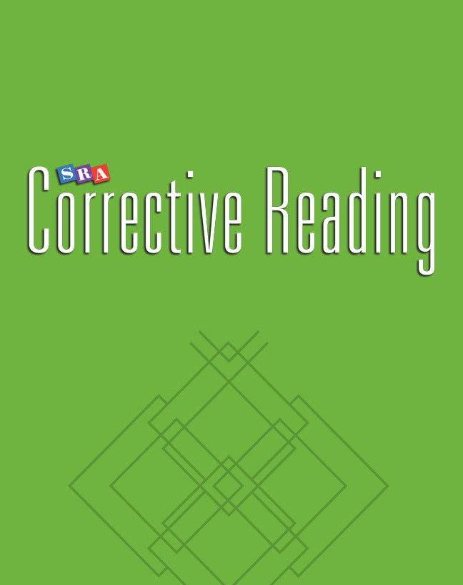 Corrective Reading Decoding Level C Teacher Materials 3e