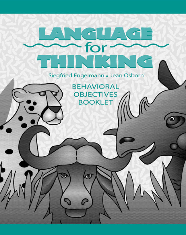 Language For Thinking Grades 1 3 Behavioral Objectives Book 3e