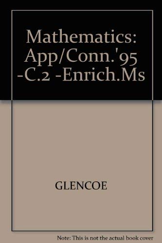Mathematics: Applications and Connections: Enrichment Masters: Course 2: Glencoe (Course 2) [Hardcover] Glencoe/McGraw-Hill