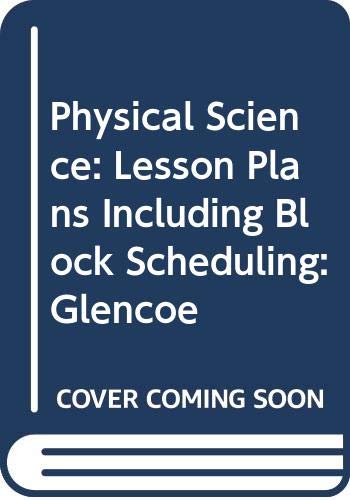 Physical Science: Lesson Plans Including Block Scheduling: Glencoe [Paperback] Glencoe/McGraw-Hill
