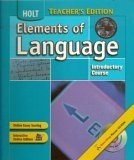 Elements of Language Teacher's Edition (INTRODUCTORY COURSE) [Hardcover] Holt, Rinehart and Winston, Inc.