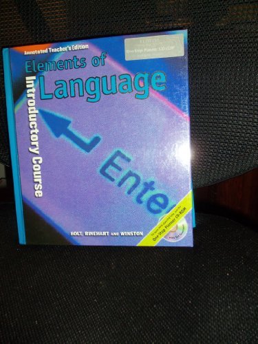 Elements of Language (Introductory Course) Annotated Teachers Edition [Hardcover] Lee Odell