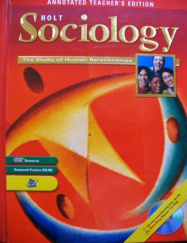 Sociology Annotated Teacher Edition [Hardcover] Holt, Rinehart and Wnston