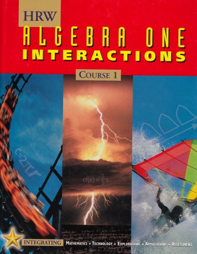 HRW Algebra One Interactions Course 1 (Holt copyright 2001) [Hardcover] HOLT, RINEHART AND WINSTON