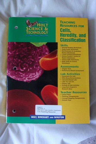 Holt Science & Technology Teaching Resources for Cells Heredity and Classification [Paperback] Brand: Holt Rinehart and Winston