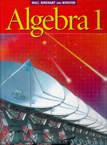 Holt Algebra 1: Student Edition (C) 2003 2003 [Hardcover] James E. Schultz; Paul A. Kennedy; Wade Ellis and Kathleen A. Hollowell