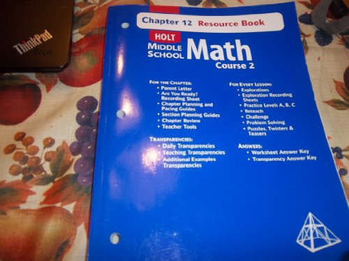 Holt Mathematics: Resource Book Chapter 12 Course 2 [Paperback] HOLT, RINEHART AND WINSTON