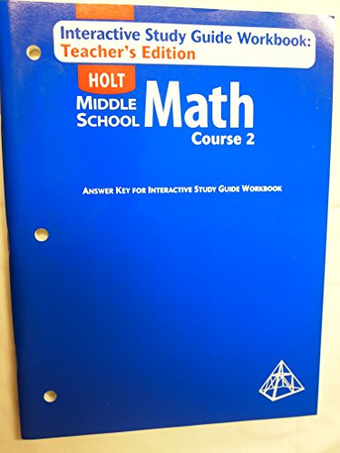 Te/Int Study GD Wkbk MS Math 2004 Crs 2 [Paperback] Holt Rinehart Winston