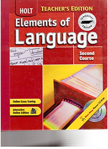 TN Ate Elements of Language 2004 G 8 [Hardcover] Holt, Rinehart and Winston, Inc.