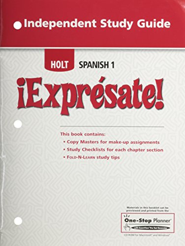 Â¡ExprÃ©sate!: Independent Study Guide Levels 1A/1B/1 [Paperback] Holt, Rinehart and Winston, Inc.