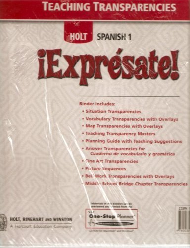 Holt SPANISH 1: !Expresate! (Teaching Transparencies) [Ring-bound] Holt, Rinehart and Winston