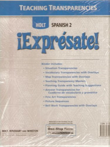 Â¡ExprÃ©sate!: Teaching Transparencies with Planning Guide Level 2 [Ring-bound] Rinehart and Winston Holt