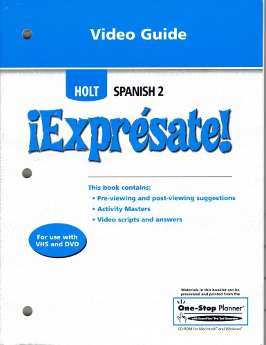 Holt Spanish 2 : !Expresate! Video Guide [Paperback] Holt, Rinehart and Winston, Inc.