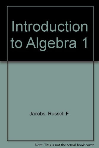 Holt Introductory Algebra 1, Teacher's Edition Jacobs, Russell F.
