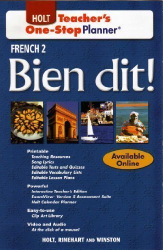 Teacher's One-Stop Planner French 2 Bien dit! [Audio CD] Holt McDougal