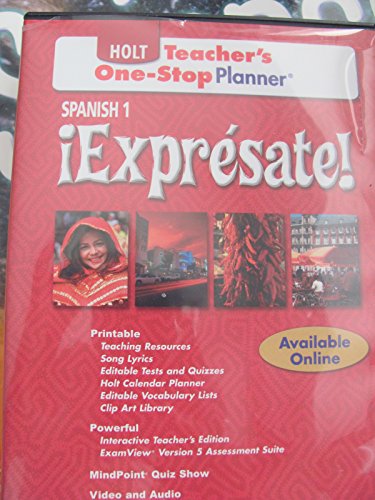 Spanish 1 iExpresate! Holt Teacher's One-Stop Planner