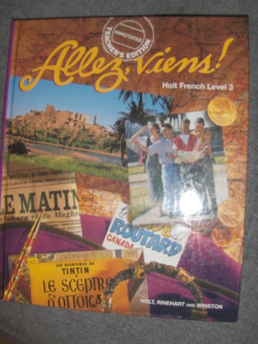 Holt Allez Viens Level 3 Teacher Edition 1996 Isbn 0030940222 [Textbook Binding] Jennie Bowser Chao; Judith Ryser; Jayne Abrate and Margaret Sellstrom