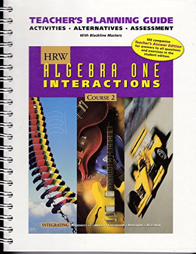 Algebra One Interactions, Course 2: Teacher's Planning Guide [Spiral-bound] Paul A. Kennedy