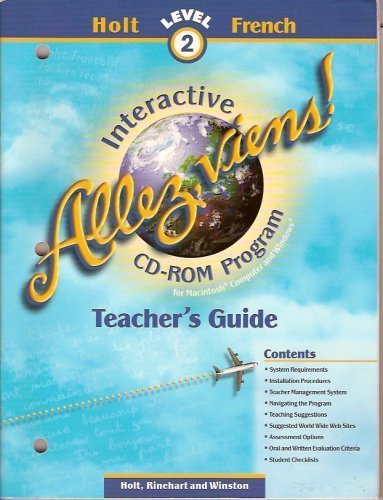 Allez, viens! Holt Level 2 French (Interactive CD-ROM Program Teacher's Guide) [Paperback] Holt, Rinehart and Winston