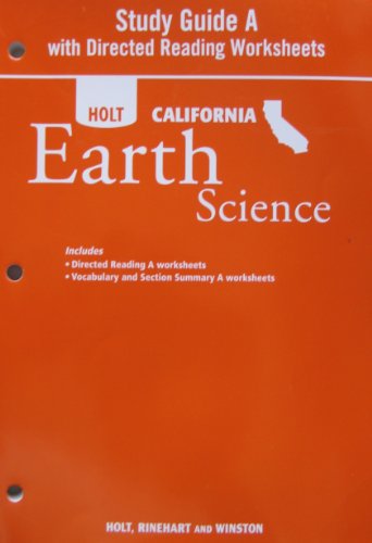 Study Guide A with Directed Readings Worksheet for Holt California Earth Science [Paperback] HRW