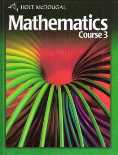 Holt McDougal Mathematics, Course 3, Student Edition [Hardcover] Jennie Bennett