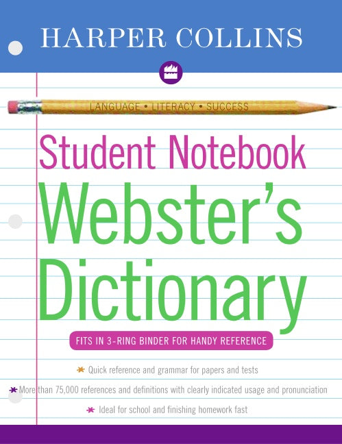 Harpercollins Student Notebook Webster's Dictionary