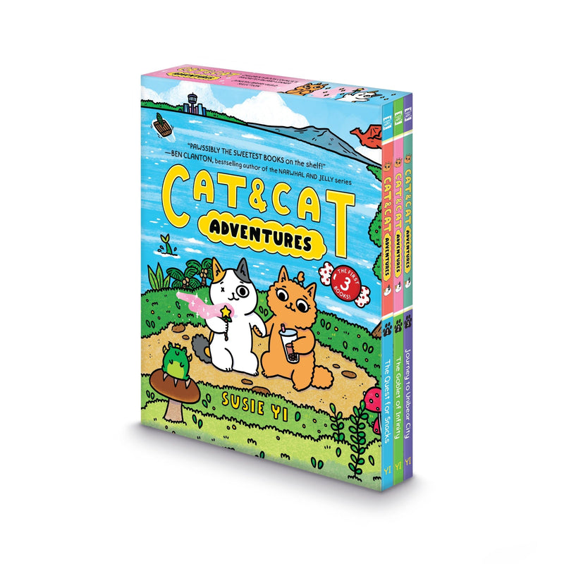 Cat & Cat Adventures #1-3: A Graphic Novel 3-Book Box Set: The Quest for Snacks, The Goblet of Infinity, Journey Into Unibear City