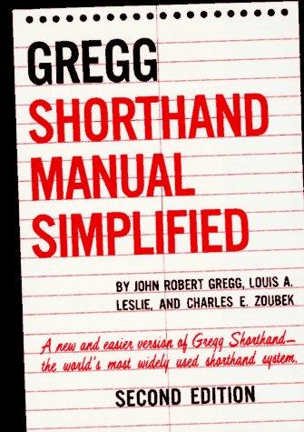The Gregg Shorthand Manual Simplified 2e
