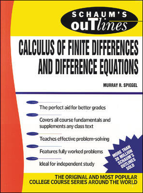 Schaums Outline Of Calculus Of Finite Differences & Difference Equations